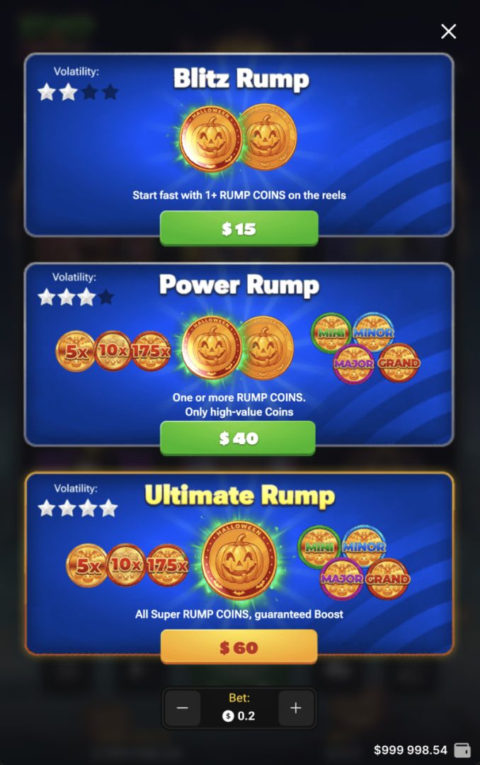 Mobilne menu Buy Bonus Rump & Halloween w pionie